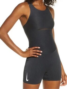 NWT Nike Running Race Day Unitard - Black - Women's Size Medium